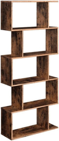 VASAGLE Bookcase, 5-Tier Bookshelf, Display Shelf and Room Divider, by VASAGLEbySONGMICSHOME