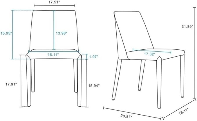 Manhattan Comfort Paris Grey Saddle Leather Dining Chair - Image 9