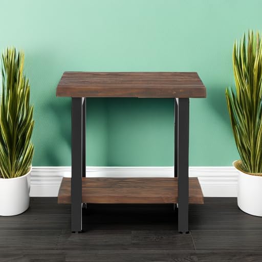 Pomona 27-Inch Wood End Table in Rustic Natural Finish - Image 5