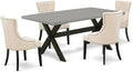East West Furniture X697FR102-5 5 Piece Kitchen Table Set by EastWestFurniture
