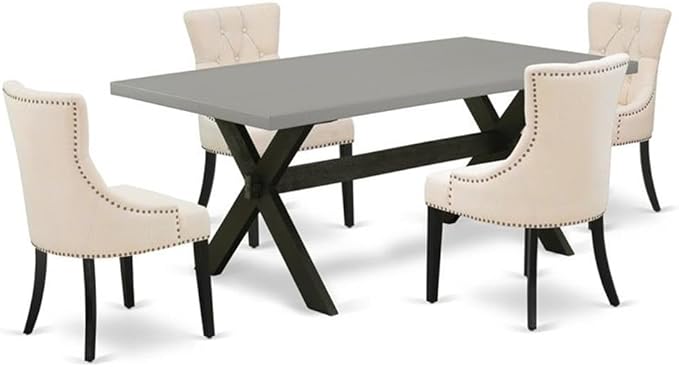 East West Furniture X697FR102-5 5 Piece Kitchen Table Set by EastWestFurniture