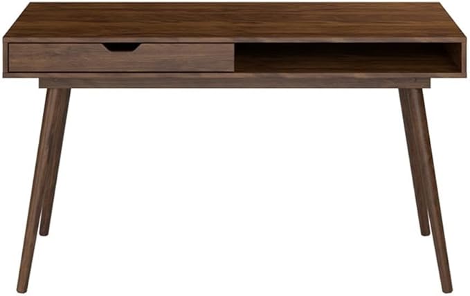 Bush Furniture Nora 54W Writing Desk in Dark Walnut | Computer Table - Image 4