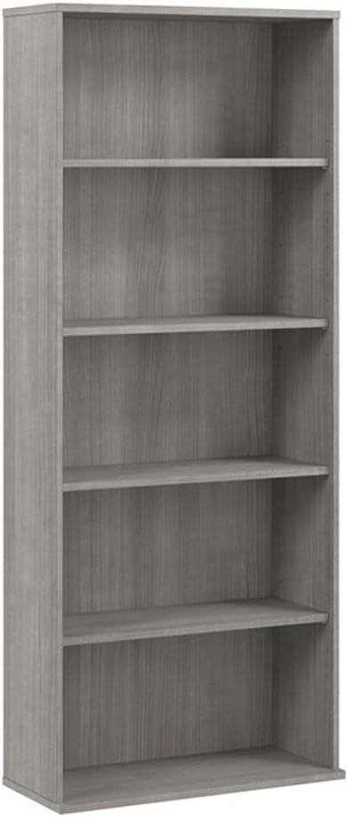 Bush Business Furniture Hustle Tall 5 Shelf Bookcase in Platinum Gray, Large by BushBusinessFurniture