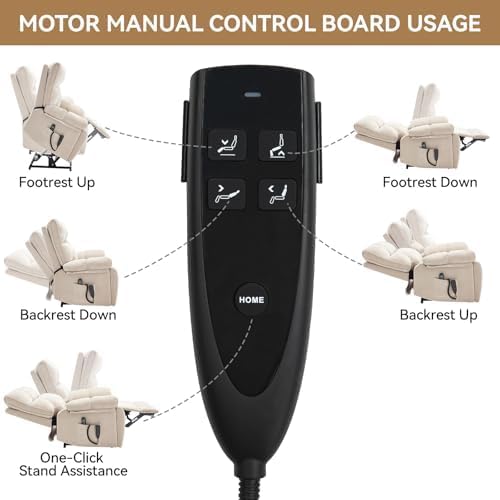 Dual Motor Power Lift Recliner Chair, 8 Positions Vibration Massage Recliner - Image 7