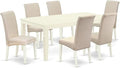 East West Furniture LGBA7-LWH-01 7 Piece Dining Table Set Consist of a by EastWestFurniture