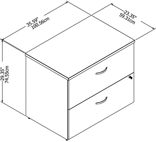 Bush Business Furniture Studio C 2 Drawer Lateral File Cabinet in Storm Gray - Image 7