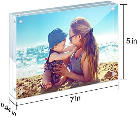 HELPLEX Acrylic Frame, 5 Pack 5x7 Acrylic Picture Frames, 24mm Thicker - Image 6