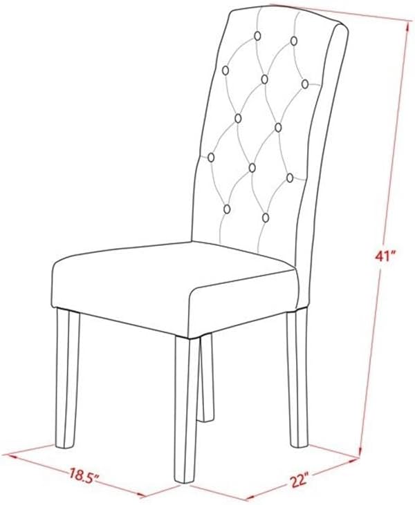East West Furniture X097CE215-9 9 Piece Kitchen Table Set Includes a Rectangle - Image 6
