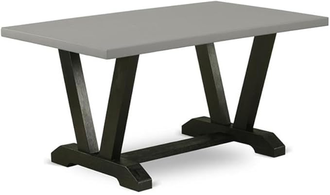 East West Furniture V696VE650-6 6 Piece Dining Set Contains a Rectangle Dining - Image 3