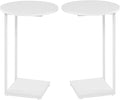 HDANI C Shaped End Table Set of 2, Couch Side Table That Slide Under, C Table by HDANI