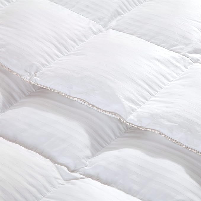 Luxurious All-Season Goose Down Feather Fiber Comforter Duvet Insert, Exquisite - Image 3