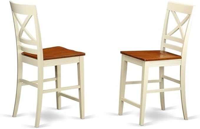 East West Furniture VNQU5-WHI-W 5 Piece Kitchen Counter Set Includes a Square - Image 4