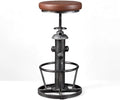 Industrial Swivel Bar Stools Kitchen Island Dining Chairs Pu Seat Bar Counter by BOKKOLIK