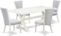 East West Furniture X027VE005-5 5 Piece Dining Room Table Set Includes a by EastWestFurniture