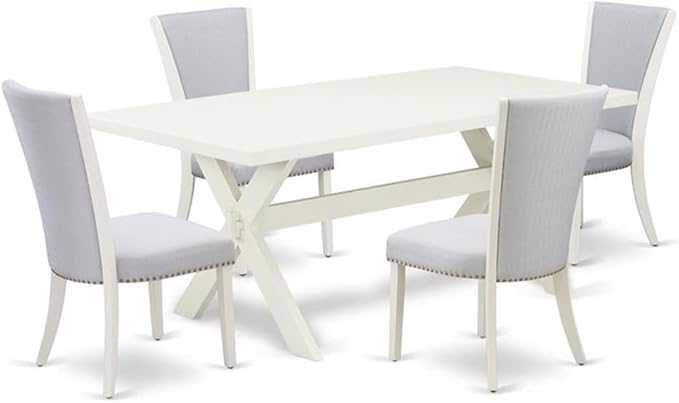 East West Furniture X027VE005-5 5 Piece Dining Room Table Set Includes a by EastWestFurniture