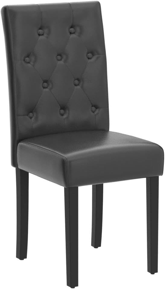 Yaheetech Dining Chairs Set of 4 Modern Style Faux Leather Dining Room Chairs - Image 4