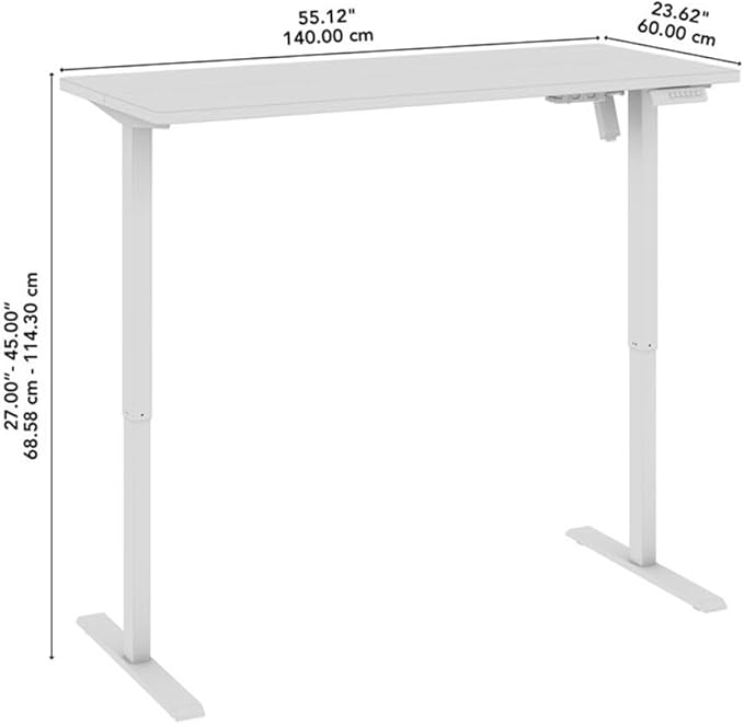 Bush Furniture Energize 55W x 24D Electric Height Adjustable Standing Desk in - Image 7