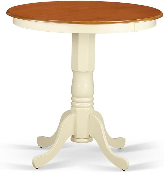 East West Furniture JAKE5-WHI-W 5 Piece Kitchen Counter Height Dining Table Set - Image 2