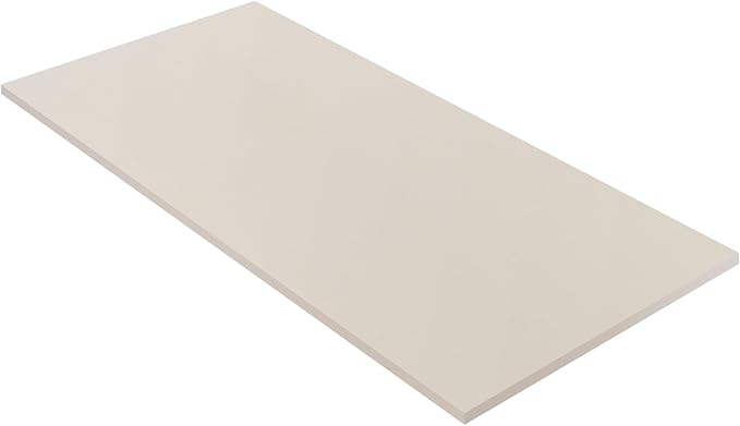 Kaboon Universal Tabletop 55"x20", Solid One-Piece Melamine Table Top, Double by Kaboon