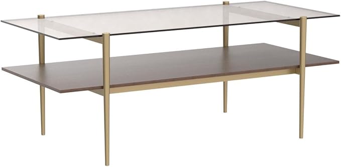 AGV LIGHTING Tadio Glass Coffee Table, Mid-Century Modern Coffee Table - Image 5