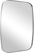 ANDY STAR Chrome Oblong Mirror, 36x40 Inch Polished Chrome Oval Mirror by ANDYSTAR