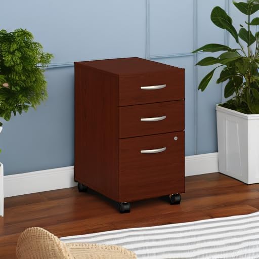 Bush Business Furniture Series C 3 Drawer Mobile File Cabinet in Mahogany - Image 5