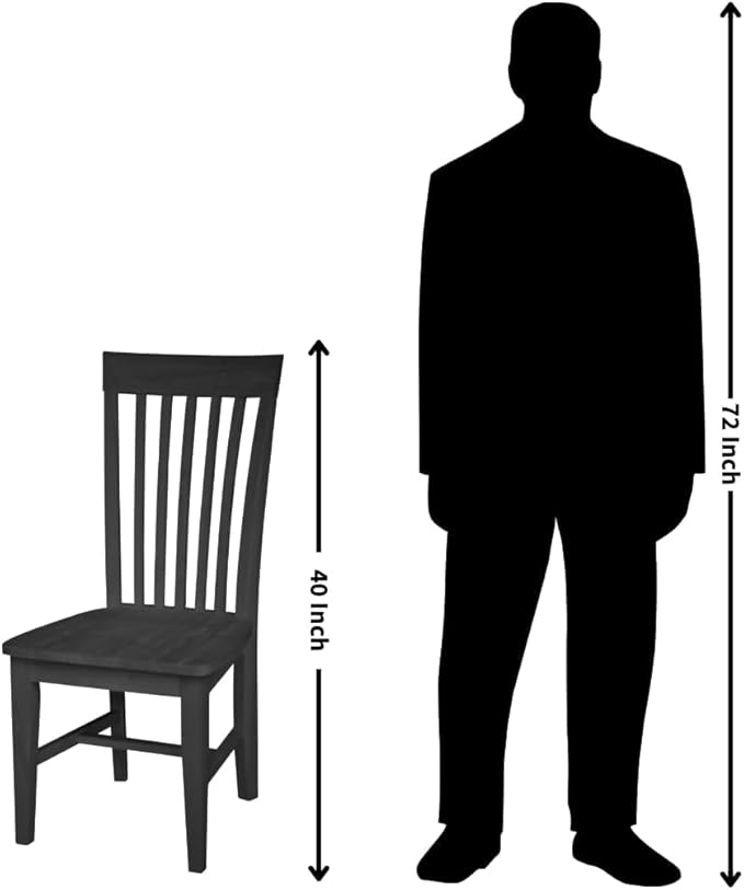 IC International Concepts Set of 2 Tall Mission Chairs Real/Solid Parawood - Image 10