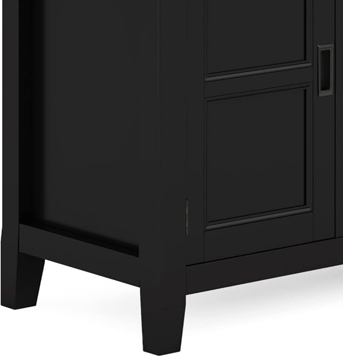 SIMPLIHOME Burlington SOLID WOOD 72 Inch Wide Transitional TV Media Stand in - Image 9