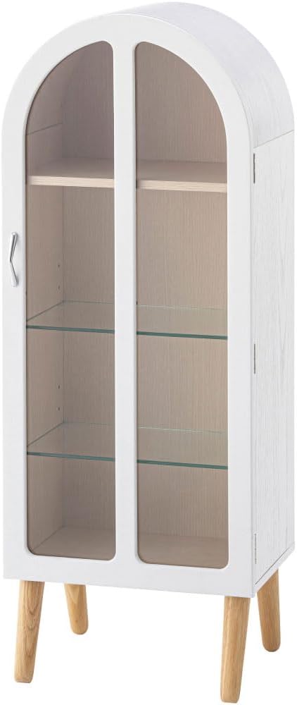 PaletteLife Arched Figurine-Case 4 Tier Collection Shelf, Oak Wood Grain by PaletteLife