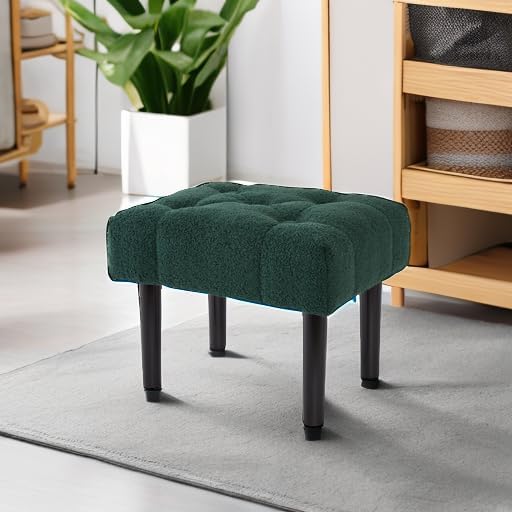 HOUCHICS Fur Padded Foot Stool, Small Ottoman Rest - Image 5