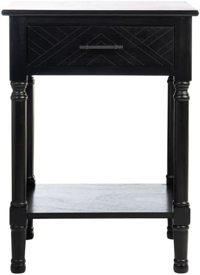 SAFAVIEH Home Collection Peyton Black 1-Drawer Lower Shelf Accent Table ACC5704B by SAFAVIEH