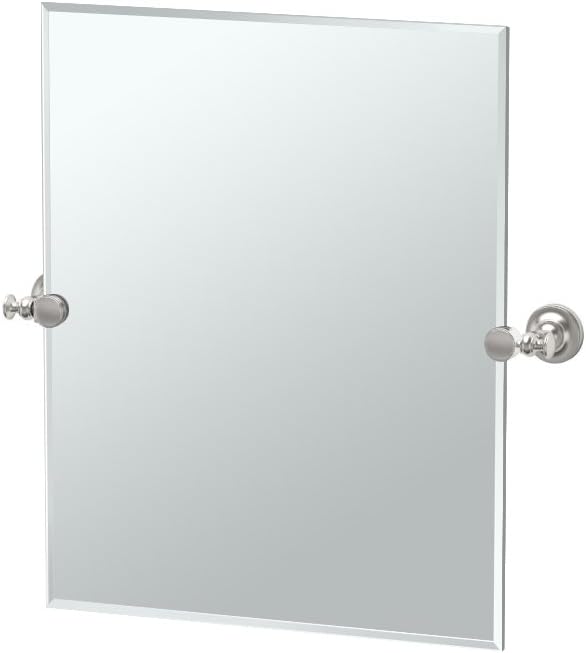 Gatco 4029SM Tavern, Small Rectangle Mirror, Satin Nickel by Gatco