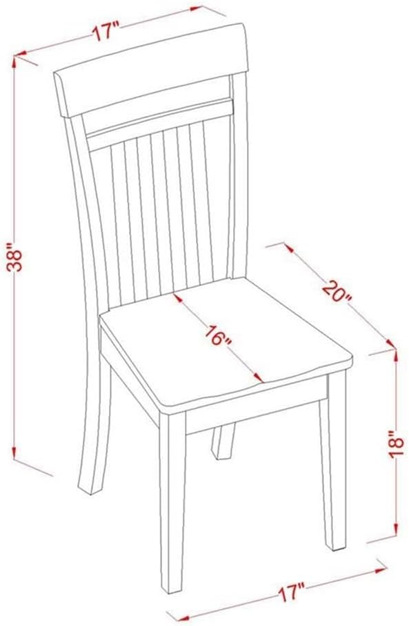 East West Furniture DOCA7-MAH-W 7 Piece Dining Table Set Consist of a Rectangle - Image 6