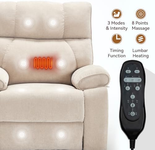Dual Motor Power Lift Recliner Chair, 8 Positions Vibration Massage Recliner - Image 3
