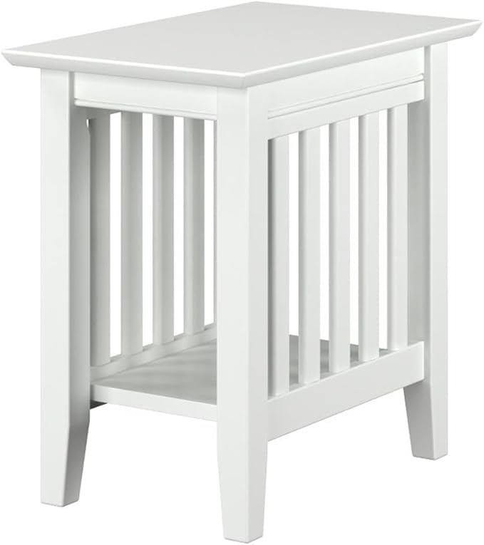 AFI Mission Chair Side Table in White by AFIFurnishings