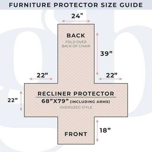 Great Bay Home Medallion Stitched Solid Furniture Protector Stain Resistant - Image 3
