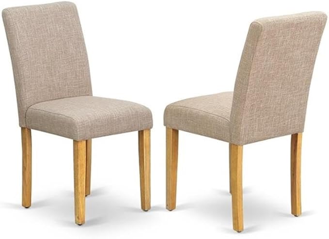 East West Furniture DMAB5-OAK-04 5 Piece Dining Set Includes a Round Dining - Image 4