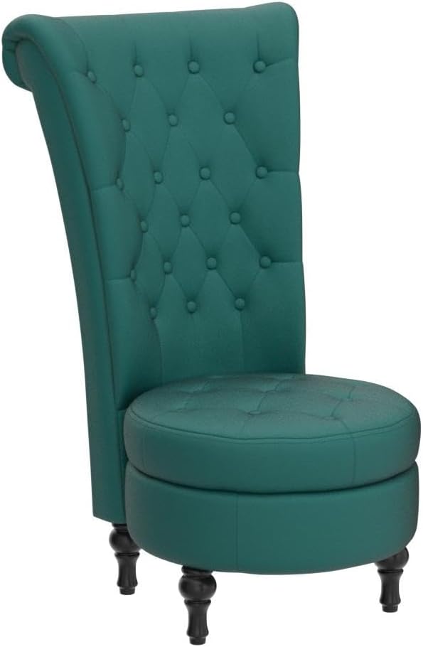 Container Furniture Direct Royal High-Back Velvet Accent Chair - Image 5