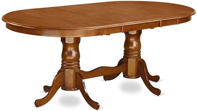 East West Furniture PLAV7-SBR-LC 7 Piece Dining Set Consist of an Oval Dining - Image 3