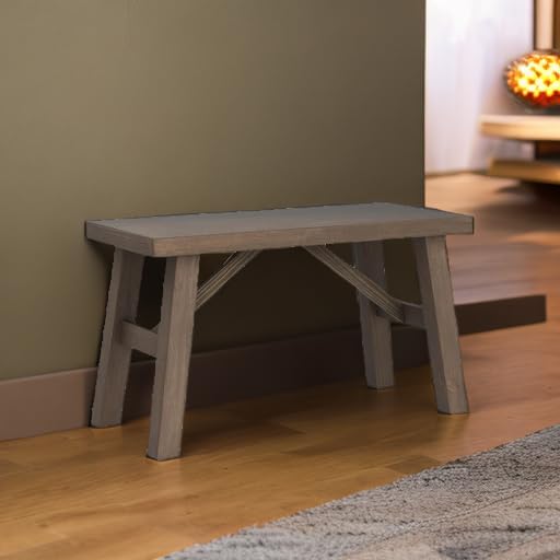 Sawmill Wood Bench, Rustic Entry Way Benches Seat, Solid Wood, Handcraft Finshed - Image 6