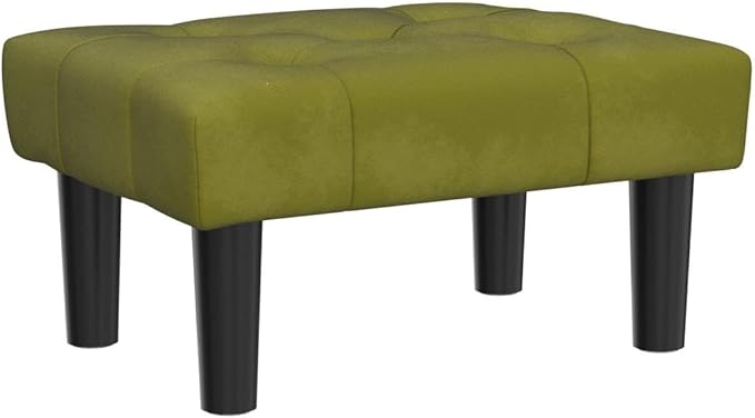 HOUCHICS Small Footstool Ottoman, Velvet Soft Footrest Ottoman - Image 4