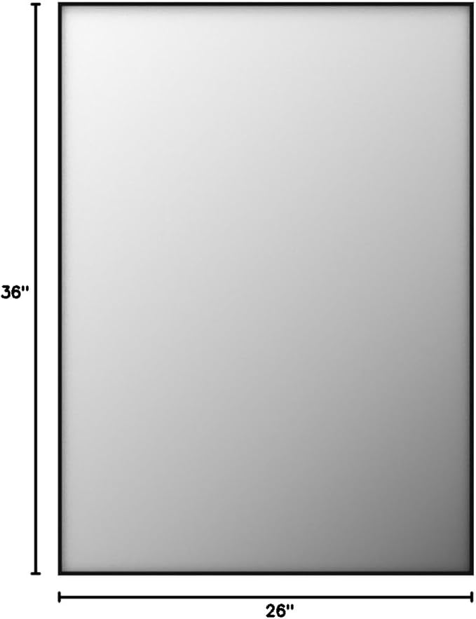 27x36 Inch Black Bathroom Mirror - Image 10