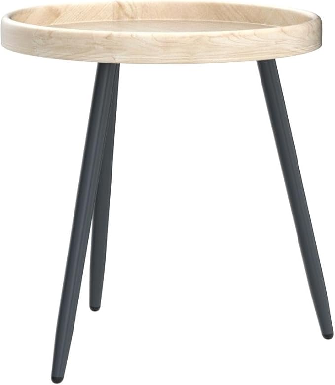LITA Log Desktop Round Side End Table, Indoor Outdoor Wooden Tray Nightstand - Image 4