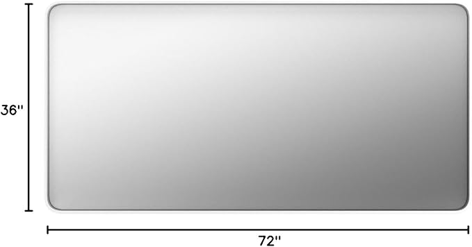 TokeShimi 72 x 36 Inch Brushed Silver Mirror Wall Mirror - Image 10