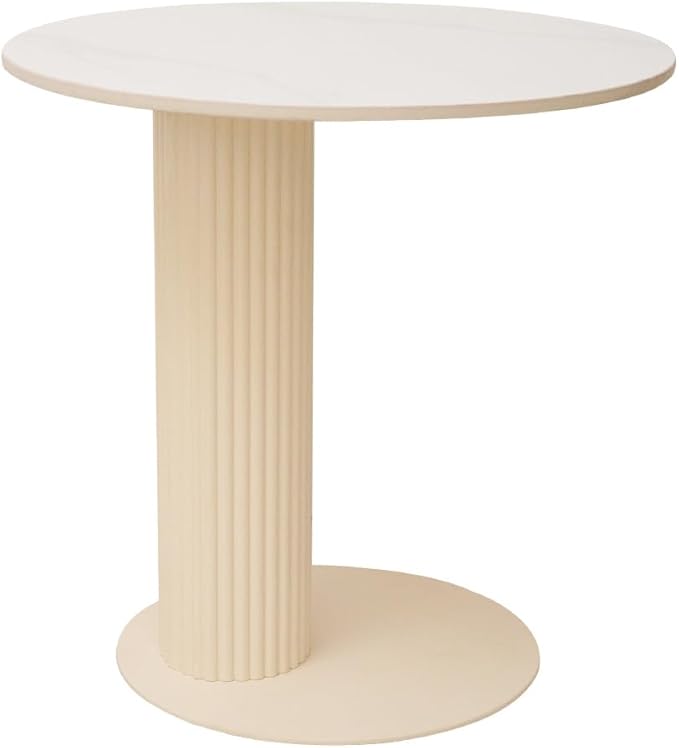 Side Table with Marble Top Metal Roman Colum End Table Modern Sofa Side End by Cre+Cra