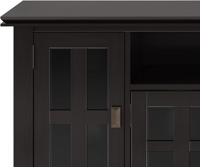 SIMPLIHOME Artisan SOLID WOOD 72 Inch Wide Transitional TV Media Stand in - Image 5