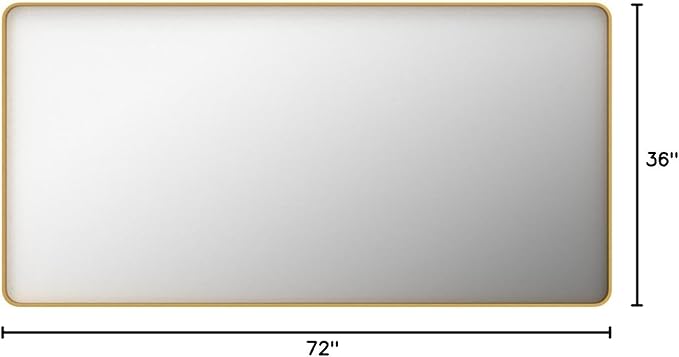 TokeShimi 72x36 Inch Gold Bathroom Vanity Mirror - Image 9