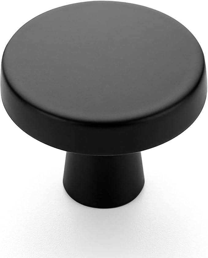 Ravinte 60 Pack Drawer Pulls 1-1/4 Inch Matte Black Kitchen Cabinet Knobs Solid by Ravinte