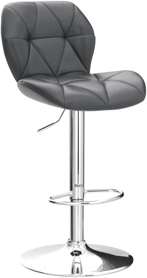 Yaheetech Bar Stools Set of 4, Adjustable PU Leather Swivel Barstools, Modern - Image 4