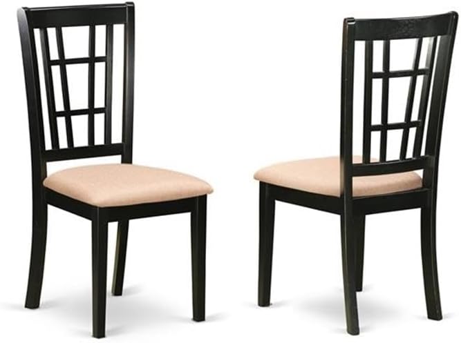 East West Furniture LGNI9-BLK-C 9 Piece Dining Room Furniture Set Includes a - Image 4